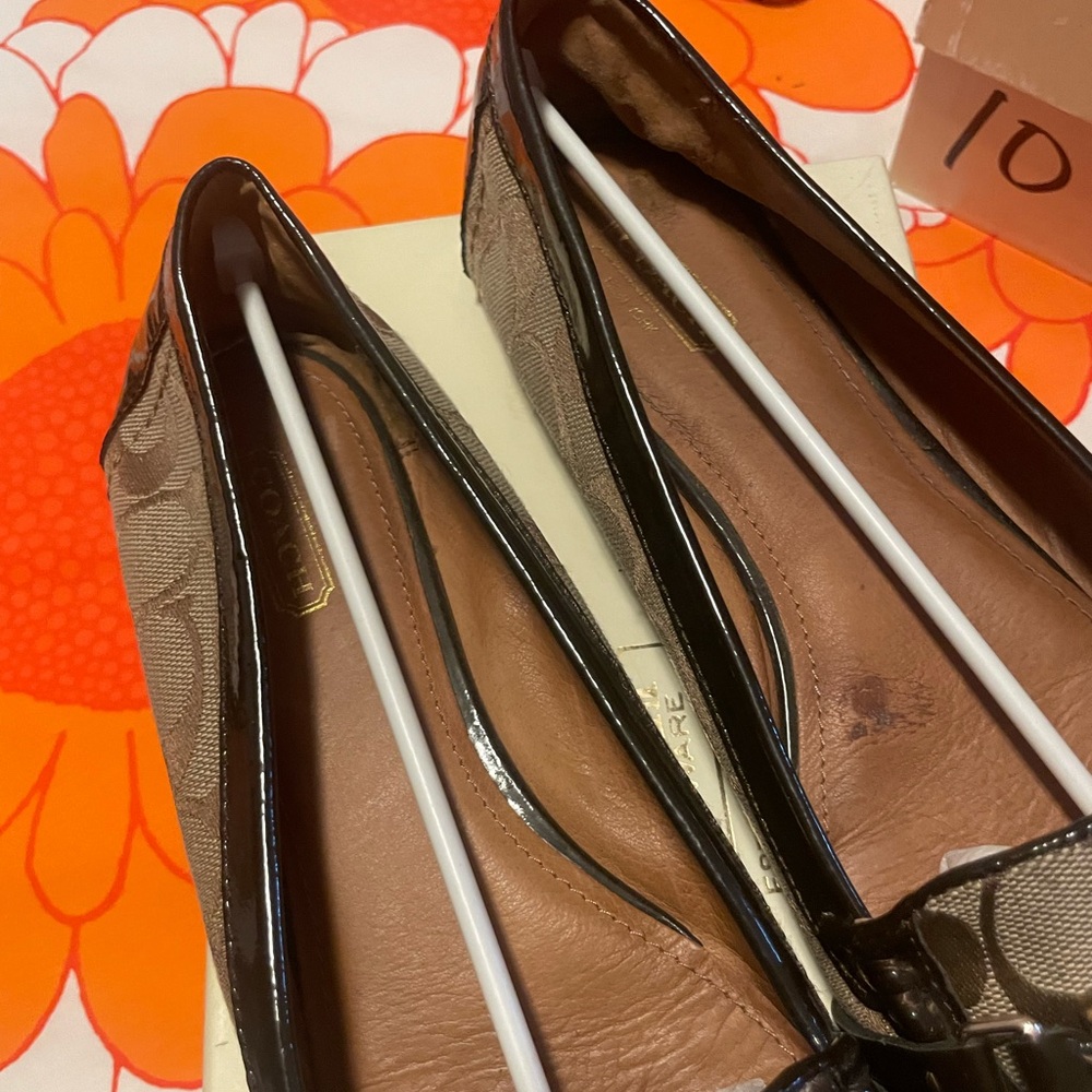 Coach Brown Flats Classic Loafers - Picture 3 of 5